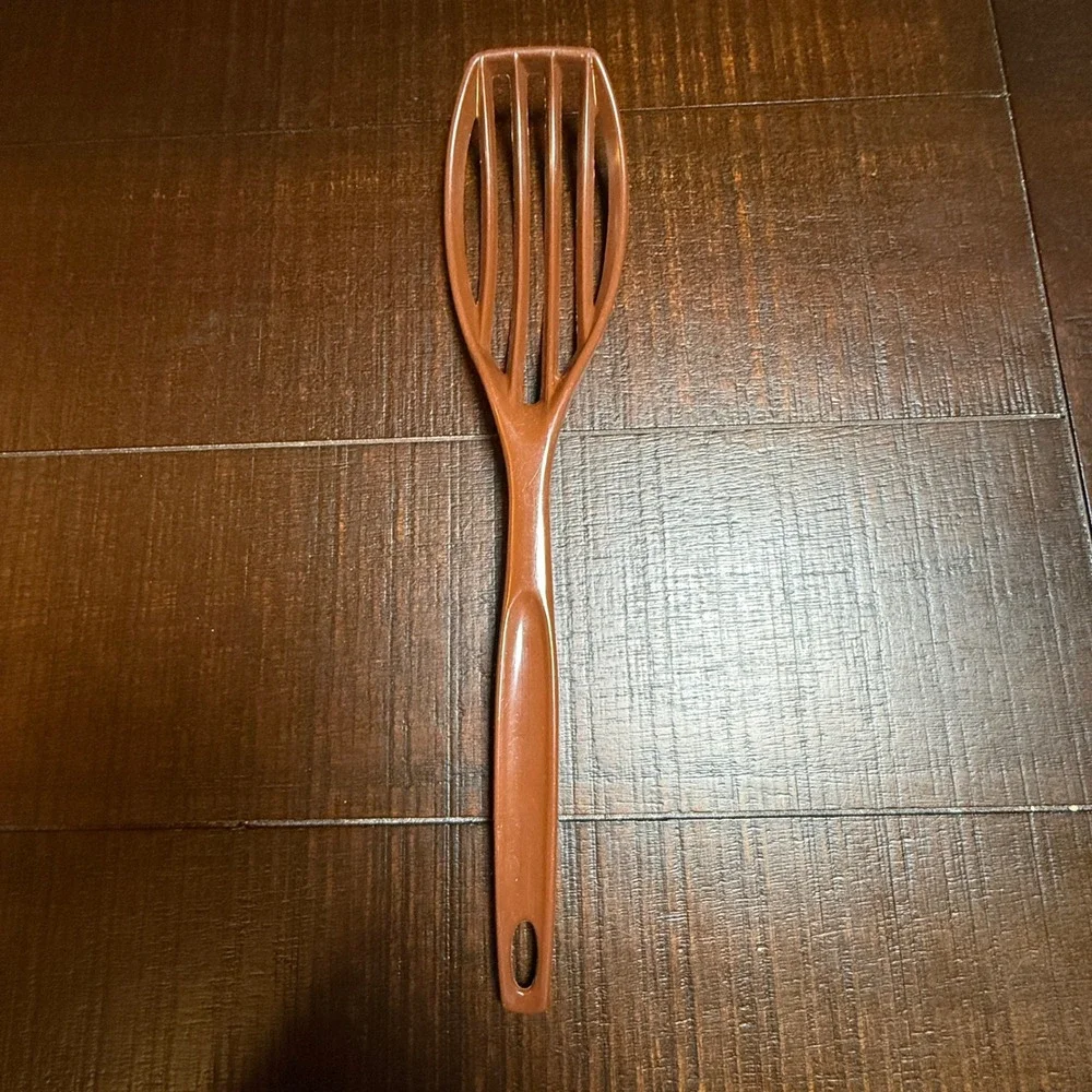 Vintage Foley Brown Nylon Blending Fork Slotted Mixing Whisk Kitchen Tool 10.5in
